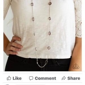 Silver with Smoked Black Necklace